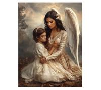 Girl Paint by Numbers for Adults Angel Painting by Numbers for Adults, Art Supplies with Color Canvas for Painting 70x50 cm 36 Colors of Acrylic Paint and Brush, Wall Art for Room Decor Gifts YH2-3282