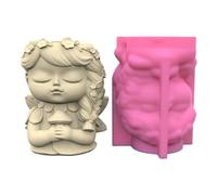 Girl Pen Holder Silicone Mold Table Ornament Planter Flowerpot Molds Epoxy Resin Mold Plaster Making Resin Molds Silicone