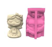 Girl Planter Silicone Mold for Resin Cement Reusable Handmade Flowerpot Designs Flower Pots Making Customizable Home Decoration Silicone Mold