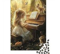 Girl Playing Piano 1000 Pc Extra-thick Cardboard Premium Jigsaw Puzzle Teen Fans 12-18 Hard Difficult Challenge Fun Present 52x38cm/1000pcs