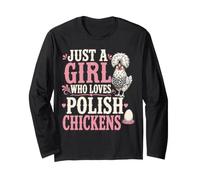 Girl Polish Chicken Crested Hen Long Sleeve T-Shirt