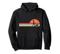 Girl Ponytail Walking Dog Retro Pug Walker Lover Women Gift Pullover Hoodie