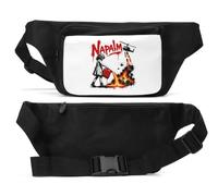 Girl Pouring Gasoline on Fire Unisex Waist Bag Black