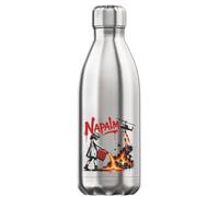 Girl Pouring Gasoline on Fire Vacuum Insulated Thermal Water Bottle Silver