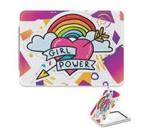 Girl Power Compact Mirror, 1X/2X Rectangular Desk Mirror, Pu Leather Portable Handbag Accessories Mirrors, Holiday Essentials Compact Mirrors, Small Gift, Gifts for Young Women