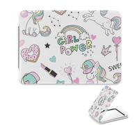 Girl Power Compact Mirror, 1X/2X Rectangular Magnified Mirror, Pu Leather Portable Mini Handbag Essentials Mirrors, Travel Makeup Handheld Mirrors, Gift for Teenage Girls, Birthday Gifts for Girls