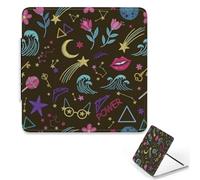 Girl Power Compact Mirror, 1X/2X Square Mini Mirror, Pu Leather Portable Mini Essentials for Handbag Small Mirrors, Travel Minis Handheld Mirrors, Small Gifts, Gadgets for Women