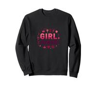 Girl Power: Empowering Feminine Strength and Unity Sweatshirt, Adult Unisex, Black, XL