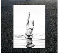 Girl Power Fashion Nude Woman Poster Sexy Middle Finger Feminist Poster Black White Wall Art Painting Canvas art Modern Living Room Bedroom wall Decor E31091