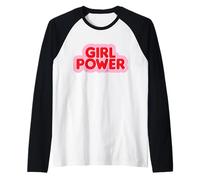 Girl Power Feminist Women GRL PWR Tshirt Mom Shirt Apparel Raglan Baseball Tee