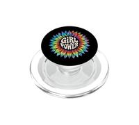 Girl Power Flower Tie Dye Hippie Female Empower PopSockets PopGrip for MagSafe