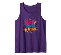 Girl Power in Action: Empowering Vibrant Celebration Tank Top, Men, Purple, XL