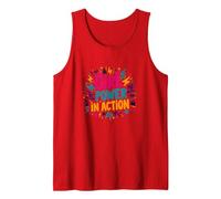 Girl Power in Action: Empowering Vibrant Celebration Tank Top, Men, Red, XXL