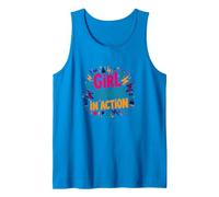 Girl Power in Action: Empowering Vibrant Celebration Tank Top, Men, Sapphire, XL