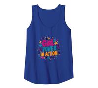 Girl Power in Action: Empowering Vibrant Celebration Tank Top, Women, Royal Blue, S