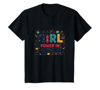 Girl Power in Second Grade Inspirational School Fun T-Shirt, Kids, Black, 4 Years