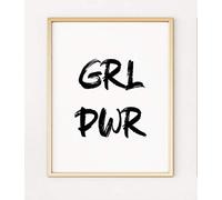 Girl Power Typography Style A4 Poster Print PO416