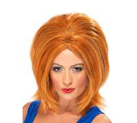Smiffys Girl Power Wig, Ginger with Blonde Streaks, 1990's Fancy Dress, Adult Dress Up Wigs