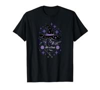 Girl Power with A Dash of Magic Witch Hat Wands T-Shirt, Men, Black, 6XL