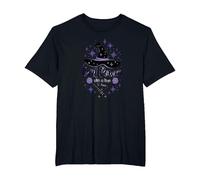 Girl Power with A Dash of Magic Witch Hat Wands T-Shirt, Men's Big and Tall, Black, 6X Tall