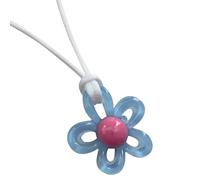 Girl Products 925 Sterling Silver Flower Choker For Women And Girls, Colorful Flower Pendant Necklace Neck Handmade Chain Charm Women Pendulum Beautiful Neck Jewelry, Flower Choker Necklace For Woman