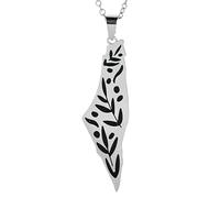 Girl Products 925 Sterling Silver Men, Map Pendant Arabic African Jewelry, For Women, Palestine Necklace Gold s