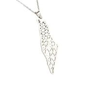 Girl Products 925 Sterling Silver Palestine Necklace For Men, Palestine Map Necklace Pendant Arabic African Palestine Jewelry, Palestine Necklace For Women, Palestine Necklace Gold s