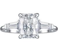 Girl Products Dazzling 2CT Moissanite Rings for Women Radiant Cut D Color S925 Sterling Silver Lab Created Diamond Perfect Daily Wear Parties Wedding Gifts