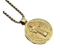 Girl Products St Benedict Necklace For Women And Men, 925 Sterling Silver Religious San Benito Medal Pendant, St Benedict Medals, Medalla De San Benito, San Benito Medalla, Saint Benedict Medal s