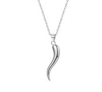 Girl Products Sterling Silver Protection Women Men, Talisman - Lucky Horn Charm, Chili Italian Pepper Necklace For s