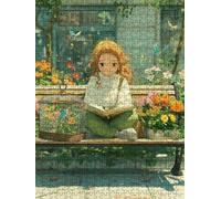 Girl Reading Jigsaw Puzzle 2000 Piece, Puzzles for Adults 2000, The Impossible Challenge, Jigsaw Puzzle Games Classic Educational, Wooden Puzzles, for Home Wall Decoration Gift FNKL1-784