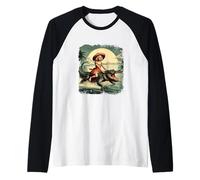 Girl Riding Alligator Weird Florida Crocodile Meme Retro Raglan Baseball Tee
