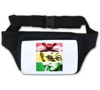 Girl Rolling A Blunt Art Reggae Waist Bag Fanny Pack White
