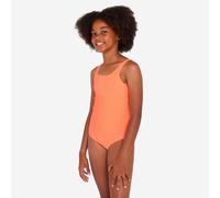 Girl’s One-piece Surf Swimsuit Adjustable Textured - 500 Elea Coral