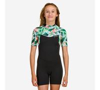 Girl’s Surfing 1.5 mm Neoprene Shorty Wetsuit 500 Tiare Black