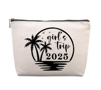 Girl’s Trip 2025 Travel Cosmetic Bag, Girls Trip Gifts Favors Girls Weekend Gifts for Women, Friendship Gifts Graduation Christmas Holiday Girls Trip Gifts for Her Friends Sister Cute Makeup Bag,