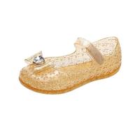 Girl Sandals Comfort Mary Jane Dance Party Cosplay Shoe For Little Girls Comfort Heeled Sandals Bunny Slippers Toddler Summer Beach Pool Slide Low Wedge Ankle High Back Zipper (Gold,8)