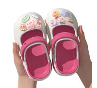 Girl Sandals Summer Shoes with Adjustable Straps Open Toe Flat Sandals House Slippers Flower Slide for Toddlers Age 3-6 Halloween Cosplay Fancy Dress Up Girls (White,12-15 Months)