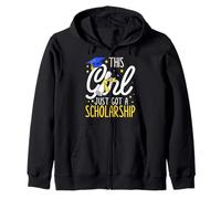 Girl Scholarship Graduate Student Education Scholar Zip Hoodie