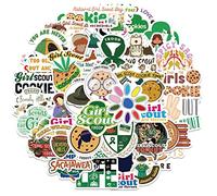 Girl Scout Stickers for Kids Teens Adults Boys Girls Gift,50 Pcs Stickers Pack for Laptop,Skateboard,Luggage,Car,Bike,Cup,Computer,Water Bottle Decor,Girl Soldier Vinyl Waterproof Sticker Decals