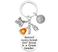 Girl Scout Troop Leader Gifts Christmas Gifts for Scout Leader Inspirational Gifts for Girl Scouts Troop Leader Keychain Thank You Appreciation Birthday Keying Presents for Scout Cub Leader Jewelry