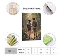 Girl Scout Valentine Day Poster Forest Hiking Couple Wall Art Love Gift for Her Cute Hiker Pair Print Adventure Awaits Decor Romantic Art Canvas Wall Art For Room Decor Poster Decorative Painting Canv
