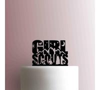 Girl Scouts - Acrylic Cake Topper 7 Inch Width/Black