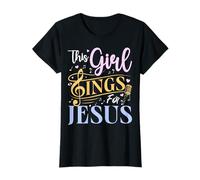 Girl Sings Jesus Church Music Lover Choir Singer Worship T-Shirt