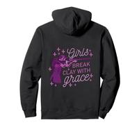 Girl Skeet Trap Shooting, Sporting Clay, Shooting Vest Pullover Hoodie