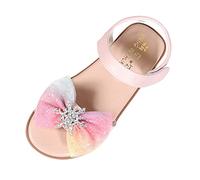 Girl Slippers Dog Flat Snowflake Sandals Ice Princess Sandals Big Children Baby Shoes (Pink, 2 Big Kids)