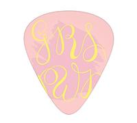 Girl Slogan Guitar Picks Picks 12 Pack with Thin Box,Girl Power Pinkish Artistic Activism Theme Enlightening,Special Guitar Plectrums Gift Set for Guitarist,Blush Pale Rose
