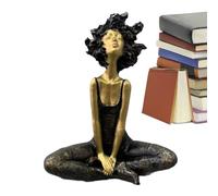 Girl Statues for Home Decor,Afro Girl Desk Figurines Modern Decor | Resin Statue Artwork for Bedroom Living Room Study Bookshelf Dorm Apartment Hotel Shop Cafe Restaurant Indoor