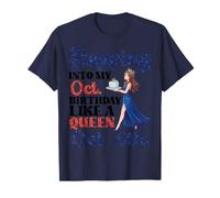 Girl Stepping Into My Oct Birthday Like A Queen October 6th T-Shirt