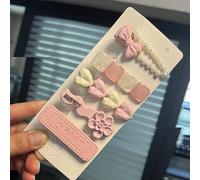 Girl, sweet little hairpin, cute hairpin on the side of the girl, duck bill, bangs clip, headdress. (Z33#pink bow)